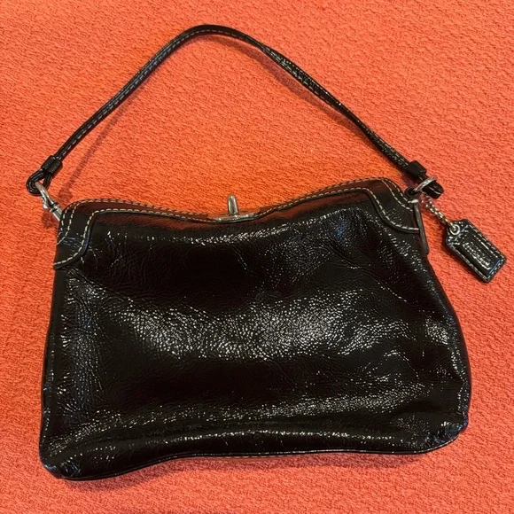 Coach Patent Leather Turn Lock Wristlet - Picture 6 of 8